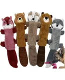 5 Pack Stuffingless Dog Squeaky Toys Dog Toy w/Durable Liner No Stuffing Dog Toy Dog Toys Crinkle Paper Squeaker Toy for Medium Large Dogs (5 Pack Color 4 Squeaky)