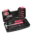 39Pcs Essential Household Tools Kit with Plastic Toolbox Hand Tool Set Portable and Lightweight Basic Home Tool Set Emergency Tool Kit with General Tools