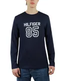 Tommy Hilfiger Long Sleeve Crew Neck Shirt In Dark Navy