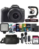 Canon EOS R100 Mirrorless Camera 18-45 Lens All Inclusive Video Podcasting Kit