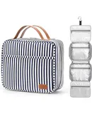 Hanging Travel Wash Bag, Large Capacity Cosmetic Travel Wash Bag, for Women, with 4 compartments and 1 sturdy hook, perfect for travel/everyday use/Christmas-Grey
