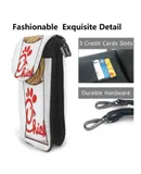 Chick Fa La Pu Leather Crossbody Phone Bag Card Slots Flip Phone Purse With Adjustable Strap 7.6x4.9inch