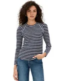 Veronica Beard Women's Mason Baseball Tee, Navy/White