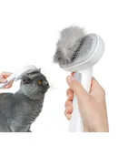 aumuca Cat Brush Dog Brush for Shedding, Cat Brush for Long or Short Haired Cats, WHITE