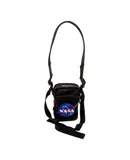 Balenciaga Nasa Logo Phone Holder Crossbody Bag Black Recycled Nylon