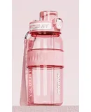 Bottled Joy Water Bottle, 28oz Water Bottle Flip-top Lid and Handle Strap, Kids Water Bottle with Straw, Leakproof BPA Free Sports Water Bottle for Outdoor Indoor Sports Toys Gift (Grey)