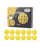 74mm40 hole 26 hole Pickleball Golf hole ball pe material high elastic Wiffle hole ball-Yellow 40 holes 12 packs (color box)