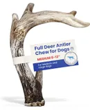 THE PROPER HOUND® Medium Whole Deer Antler for Dogs [LONG LASTING] Deer Bones for Dog Humanely Sourced Deer Antlers for Large & Medium Dogs Deer Horns for Dogs Real Deer Antlers 8 to 13 Inches