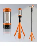 Rechargeable 9000mAh Camping Light with Stand 6.5 ft Max Height, Cordless Work Light with 3 LED Lamp Heads, 2500 Lumens Dimmable Magnetic Emergency Flashlight with Detachable Tripod