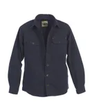 Gioberti Men's 100% Cotton Brushed and Soft Twill Shirt Jacket with Flannel Lining