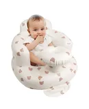 Inflatable Baby Chair with Tray for Babies 3 Months & Up, Blow Up Baby Seat with Built in Air Pump, Sit Me Up Floor Baby Seats for Infants for Sitting Up Bear Head with Tray