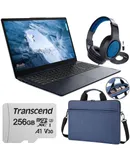 Lenovo IdeaPad 1 15.6" FHD Touchscreen Laptop - Intel Core i5 - 8GB Memory with 512GB SSD Storage (Abyss Blue) + Laptop Bags for 15.6" Laptops + Transcend 256GB 300S UHS-I microSDXC Card + Samson SR350 Stereo Headphones + 10FT USB Type A Male To B Male Ca
