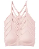 4 Pack Racerback Sports Bra V Neck for Women