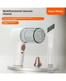 Folding car vacuum cleaner portable wireless handheld mini household large suction dust vacuum cleaner Suitable for office, home, car and other scenes-S683 white [suction and blowing dual-purpose vacuum cleaner}
