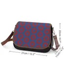 Phish Donut Blue Vintage Crossbody Bag for Women Medium Leather Hobo Bags Shoulder Bag Classic City Leather Satchels