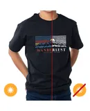 Men Crew Tee - Mountain Scene - Black by DelSol for Men - 1 Pc T-Shirt (YXS)