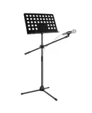5 Core Music Stand Adjustable Desktop Book Stands w Mic Holder Portable Sheet Holder Metal Bookstand