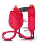 Vibrator Masturbator, Rose Tongue Vibrating Diving Egg Double Headed Erotic Vibrator, Masturbator G Spot Orgasm Adult Sex Toys