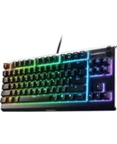 SteelSeries - Apex 3 TKL Wired Membrane Whisper Quiet Switch Gaming Keyboard with 8 zone RGB Backlighting - Black-64831
