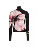 alice + olivia Delaina Long Sleeve Turtleneck Top, Luna Floral