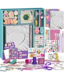 2-Pack DIY Journal Kit - 150+Pcs Gifts for Girls Ages 8 9 10 11 12 Year Old - Art and Crafts for Kid