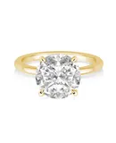 Rodiffy Moissanite 2.0 Ct Round Cut Yellow Gold Promise Ring