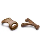 Dental Durable Dog Chew Toy for Aggressive Chewers, Real Bacon, Made in USA, Small & Wishbone Durable Dog Chew Toy for Aggressive Chewers, Made in USA, Small, Real Bacon Flavor