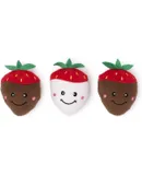 Multi-Pack Dog Squeaky Toys to Keep Them Busy, Funny Food Plush for Small & Medium Dogs, Cute Stuffed Puppy Toy, Pet Products, Dog Gift for Valentine's Day Chocolate Covered Strawberries