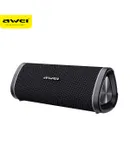AWEI dual speaker Bluetooth speaker IPX7 waterproof woven appearance outdoor portable heavy bass wireless speaker