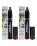 Lip Crayon - 402 Anni-Frid by Idun Minerals for Women - 0.09 oz Lipstick - Pack of 2