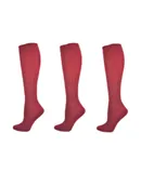 Classic Cable Knit Acrylic Knee High Socks - 3 Pair Pack