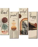 4 Piece Bible Verses Wall Art, Christian Boho Wall Decor - Religious Painting