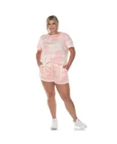 Plus Size 2 Piece Top & Shorts Lounge Set