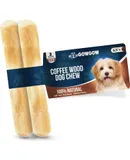Real Coffee Wood Chew Toy for Dogs 100% Natural Toys for Puppies Under 12lbs Puppy chew Toys for Teething Wood Toys for Training, Rewards Relieve Stress XXS 2 Pack