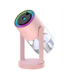 Starry Sky Projection Humidifier USB Ultrasonic Car Air Humidifier Home(Shaking Head Style - Pink,79 * 79 * 164mm)