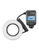 Godox MF-R76N i-TTL Macro Ring Flash Light GN14 10 Levels Adjustable Brightness with 8pcs Adapter Ring Large Capacity Battery Replacement for Nikon Camera