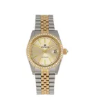 Empress Constance Automatic Bracelet Watch w/Date - Silver/Gold