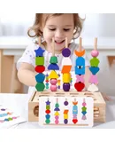 3 in 1 Wooden Color Sorting Stacking Toys