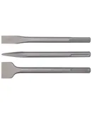 3Pcs Chisel Carbon Steel Scaling Flat Point Rotating Hammer Drill Bits for Tile Concrete Work5 Pit Handle