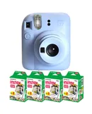 FUJIFILM INSTAX MINI 12 Instant Film Camera Pastel Blue with 4x Mini Instax Film