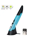 lychee Wireless Optical Pocket Pen Mouse, 2.4GHZ USB Wireless Optical Pen Mouse -Blue