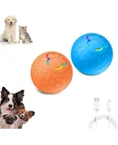 Dog Bouncing Vibrating Ball,Shaky Ball Toy,Shaking Dog Ball,Shaking Ball for Dogs,Dog Rolling Ball Toy,Interactive Dog Ball,Motion Activated Dog Toy (Luminous Jumping Ball Blue+Orange)