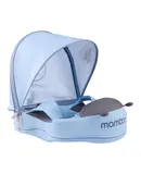 Mambobaby Cute Baby Swim Float Non-inflatable Baby Swimming Float Soft Waterproof Skin-friendly Swim Trainer Float for 8-36 Months Baby Boys Girls with Sun Canopy