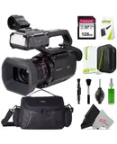 Panasonic CX20 Professional Compact 4K Camcorder with XLR Inputs & IP Connectivity - International Model + Transcend 128GB SDXC/SDHC 300S Memory Card + Full Size DSLR Gadget Bag + Professional Cleaning Kit