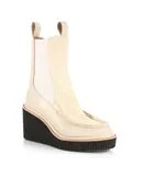 Rag & Bone Women's Sloane Suede & Leather Chelsea Boots Beige Paloma Wedge