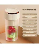 Juicing cup tons tons cup wireless large capacity portable home juicer multi-function electric fruit juice machine- 【Six Blade】B8 milk white-300ml  Single Cup + Juice Lid