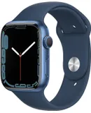 Apple Watch Series 7 (GPS, 45mm) Blue Aluminum Case with Abyss Blue Sport Band, Regular (Renewed)
