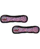 TUFFY-World's Tuffest Soft Dog Toy-Ultimate Bone-Squeakers-Multiple Layers. Made Durable, Strong & Tough. Interactive Play (Tug, Toss & Fetch). Machine Washable & Floats (Regular 2 Pack, Pink Leopard)