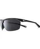 Nike Men Sunglasses EV1128-001 Tailwind 12 Shiny Black/Grey Wrap 70-08-120 Italy