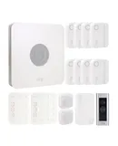 Ring Alarm 14-Piece Home Security Kit – Wireless System, Works with Alexa + Ring Wired Doorbell Plus Smart Wi-Fi Video Doorbell - Satin Nickel